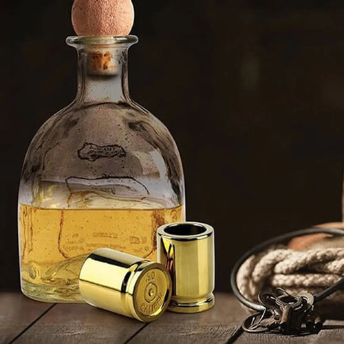 4Pcs/set Travel Drink Bottle Bullet Caliber Wine Cup Whiskey Wine Glass Nightclub Bar Party Wine Glass Drinking Shot Glass